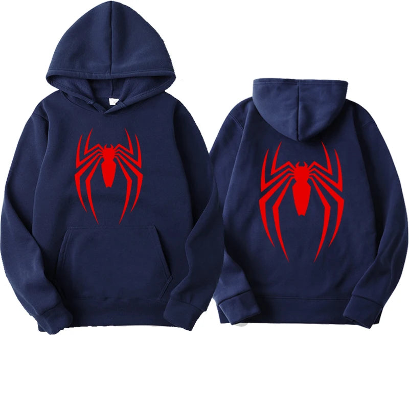 Hoodie Street Fashion Spider Print Sweatshirt