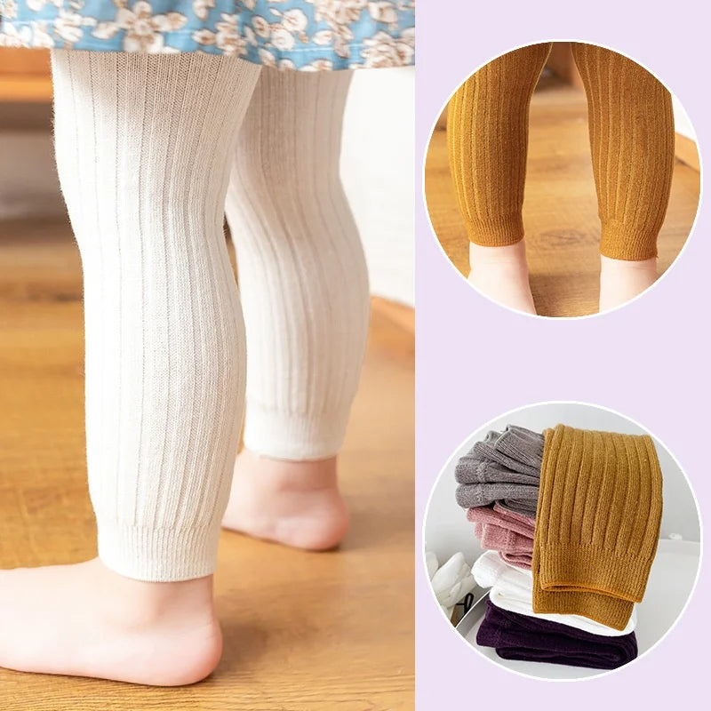 Children's Girls Boys Pants Knitted Leggings