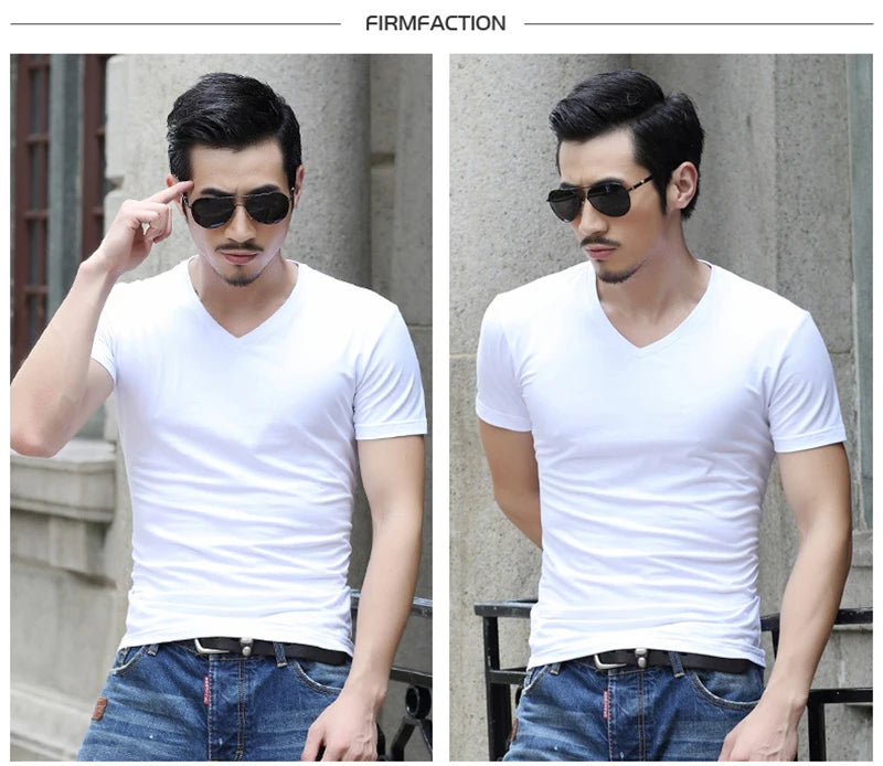 Men's Short Sleeve Top Quality Undershirt Cotton