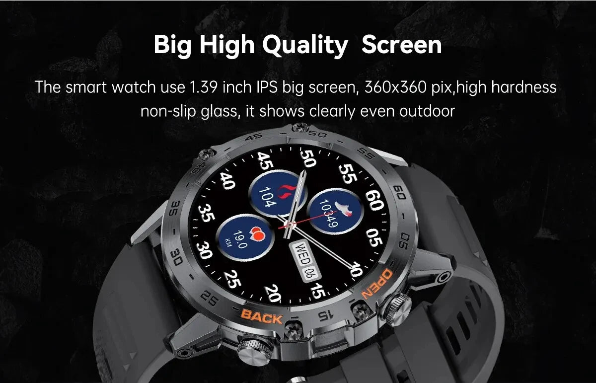 LIGE New1.39" Bluetooth Call Smart Watch Men Outdoor Sport Fitness Heart Rate Health Monitoring Smartwatch for Android IOS Phone