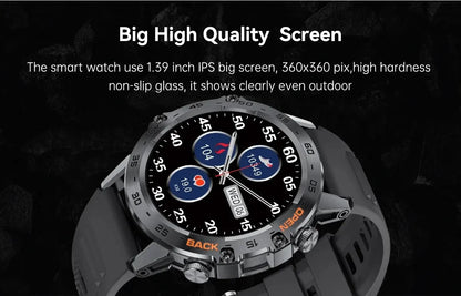 LIGE New1.39" Bluetooth Call Smart Watch Men Outdoor Sport Fitness Heart Rate Health Monitoring Smartwatch for Android IOS Phone