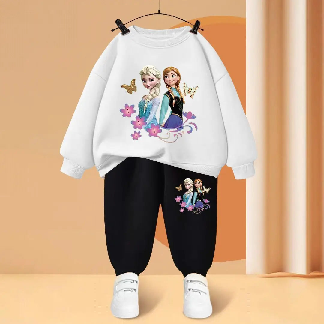 Disney Elsa Princess Print Children's Tracksuit Set