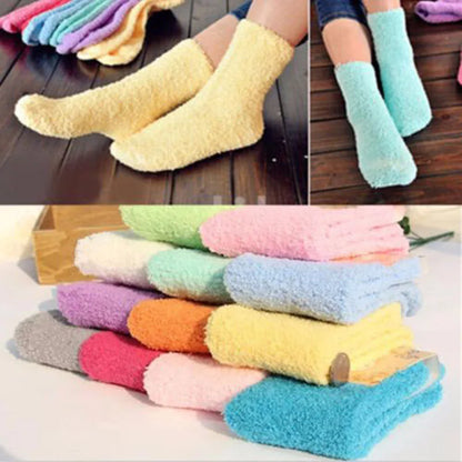 Women's Bed Socks Pure Color