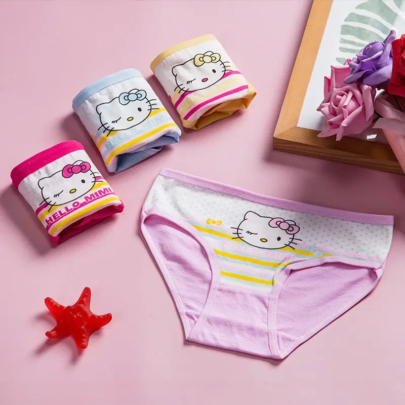 4pcs/Lot Girls  Underwear 100%Cotton Girls Panties