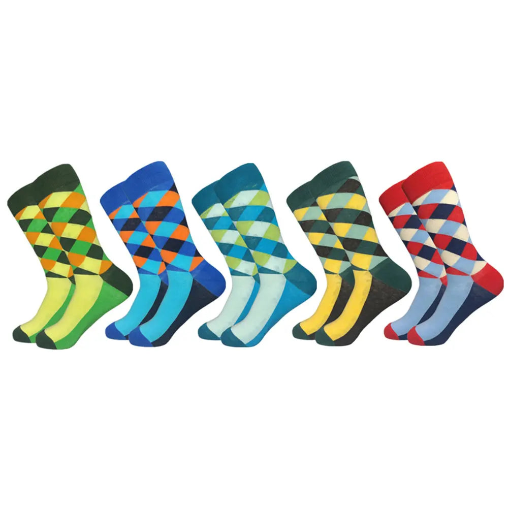 5 Pairs Novelty Men's Cotton Colorful