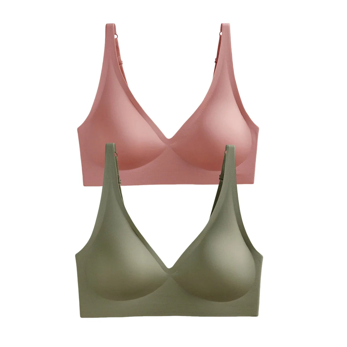 2Pcs/Set Seamless Bra Women Underwear Wireless