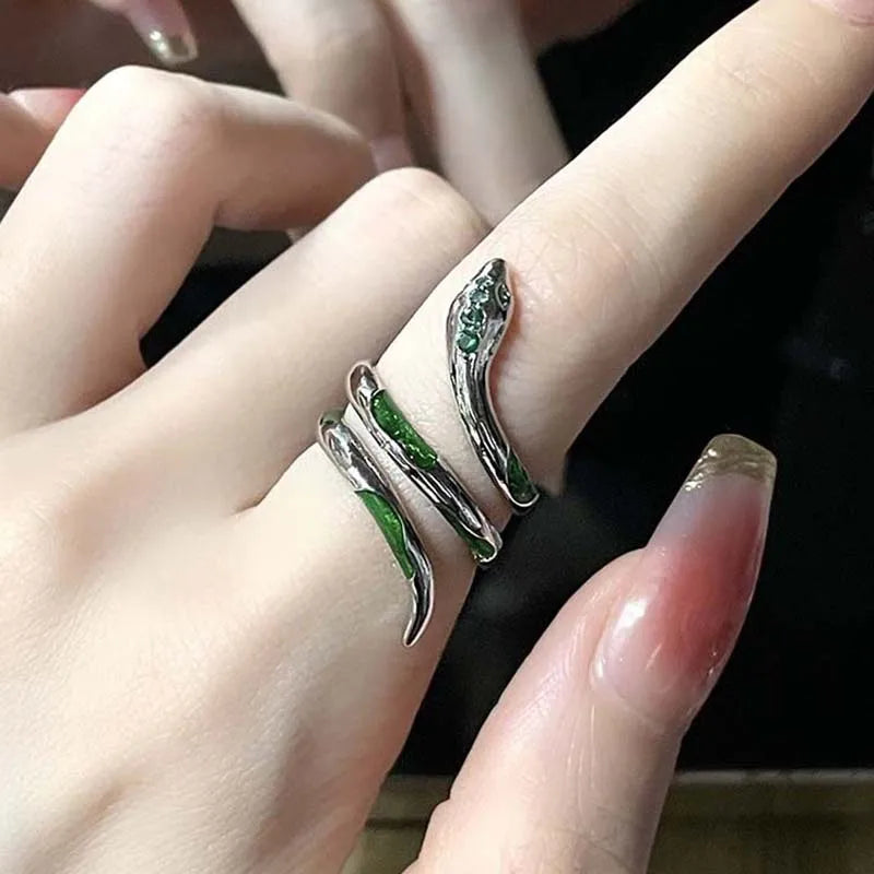 Vintage Dark Dragon Opening Rings