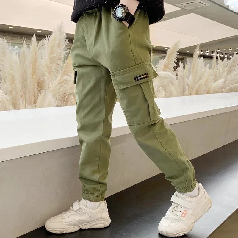 Spring Autumn Boys Pants Casual Long Style Trousers