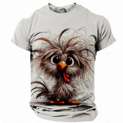 Funny Men's T Shirt Animal Chicken