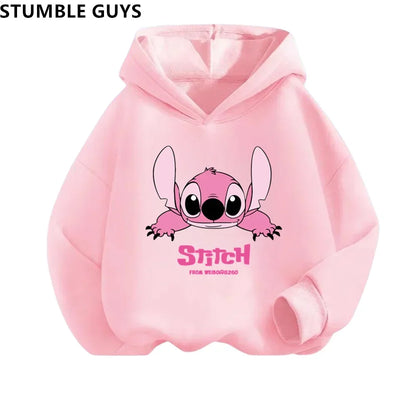 Children Hoodies Stitch  Fashion Pullover Sweatshirt