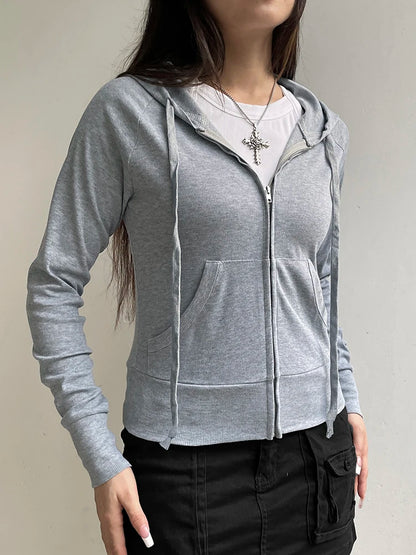 Casual Streetwear Basic Hooded