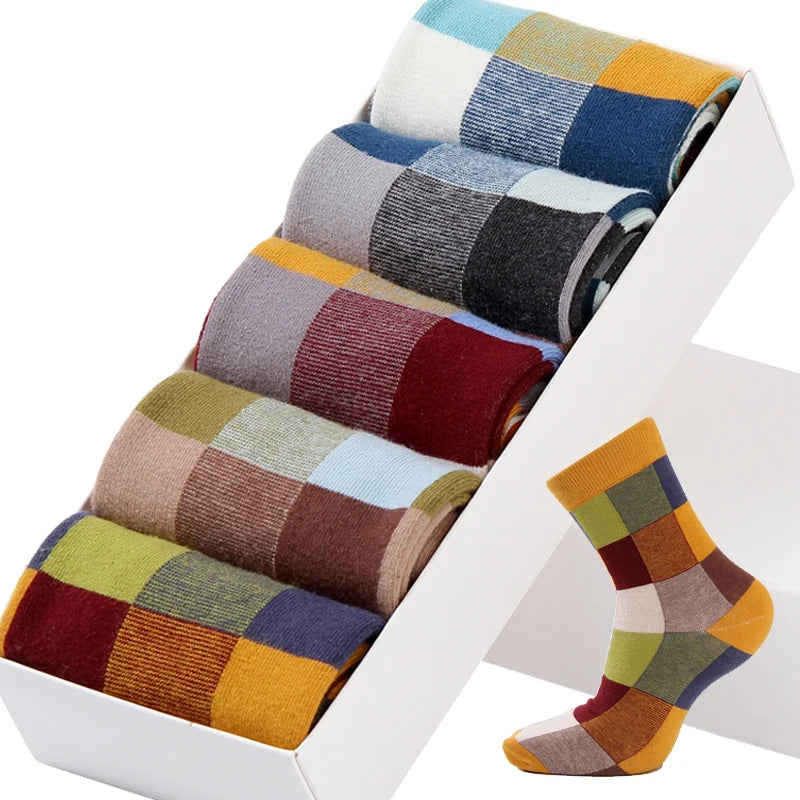 Lot Combed Cotton Men's Socks(5 pairs)