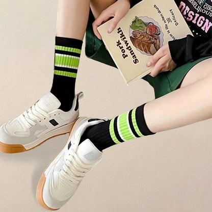 Men Parallel Bar Striped Socks (5 Pairs)