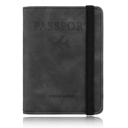 RFID Blocking Leather Card Case Passport Holder