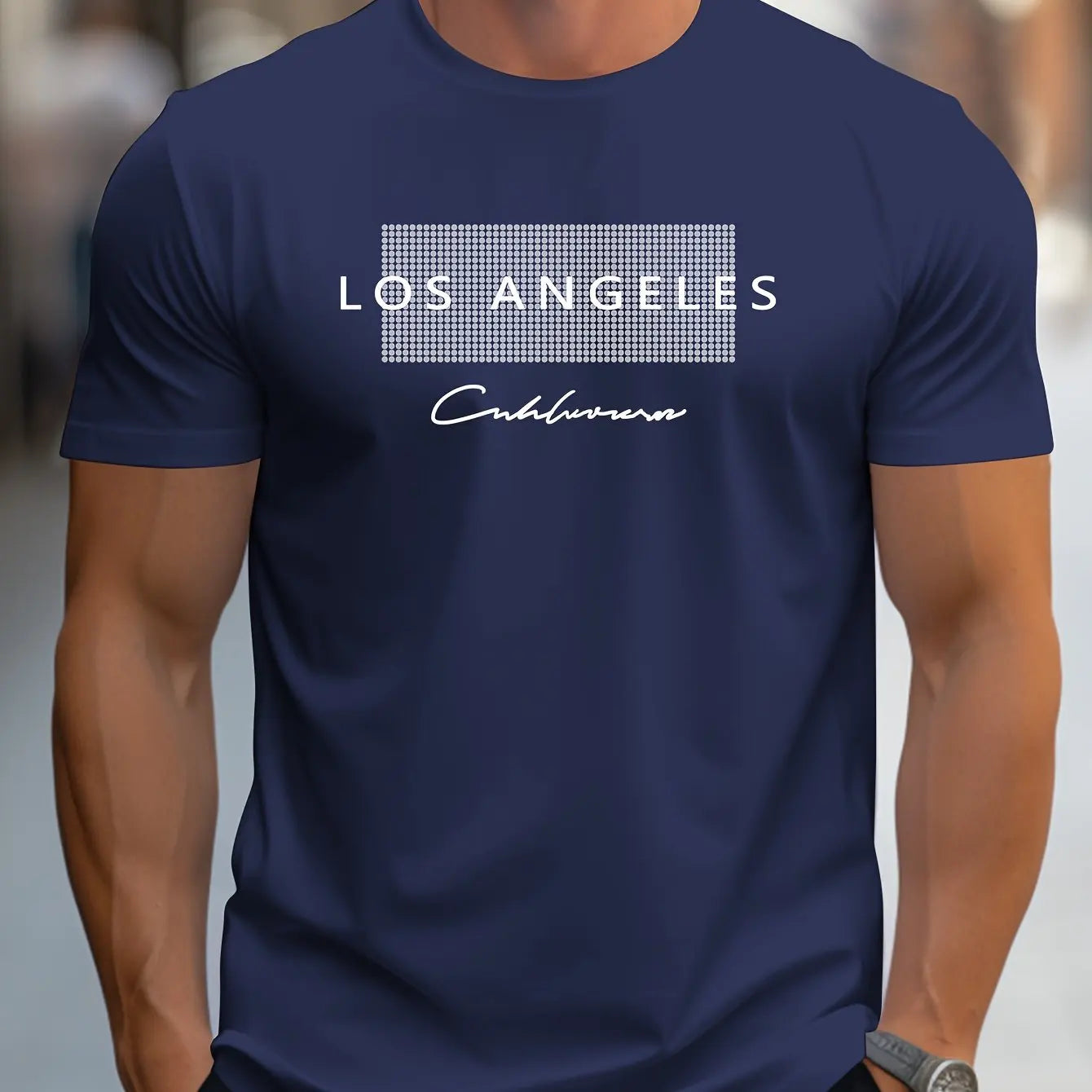 Men's 100% cotton summer loose fit large Los Angeles