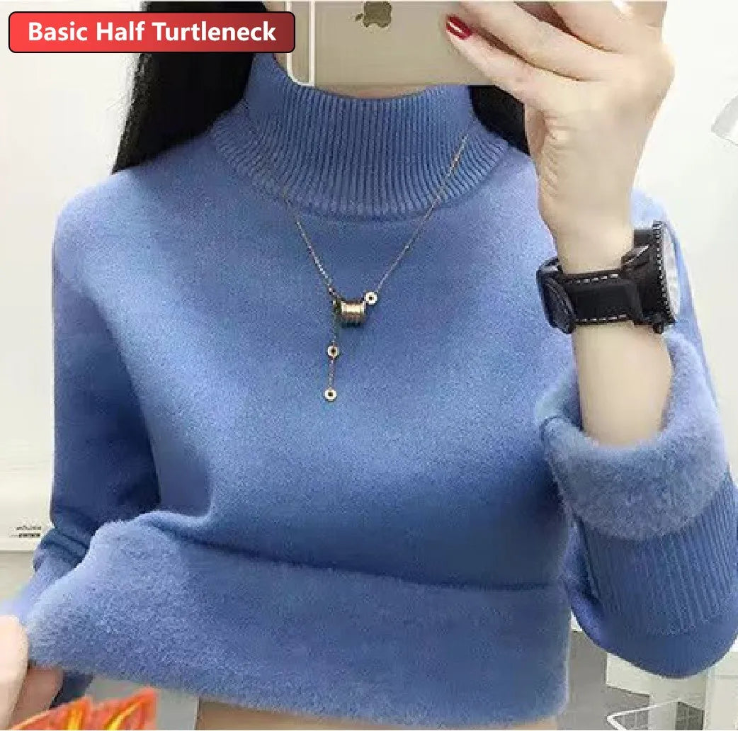 Turtleneck Winter Sweater Women Elegant