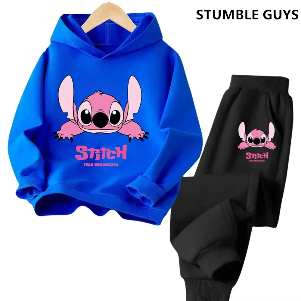 Children Hoodies Stitch  Fashion Pullover Sweatshirt