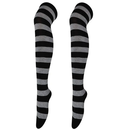 Color Striped Stockings Japanese Over Knee