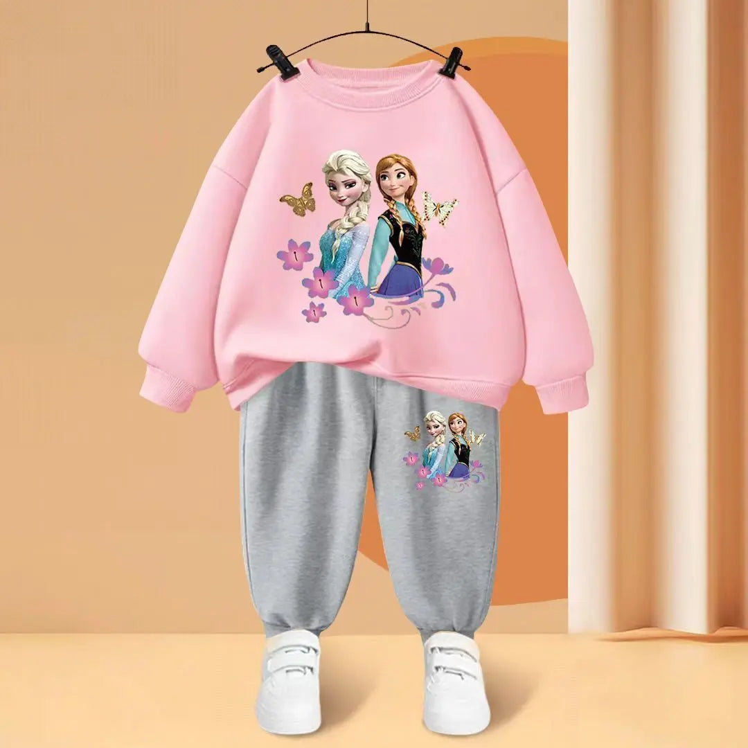 Disney Elsa Princess Print Children's Tracksuit Set