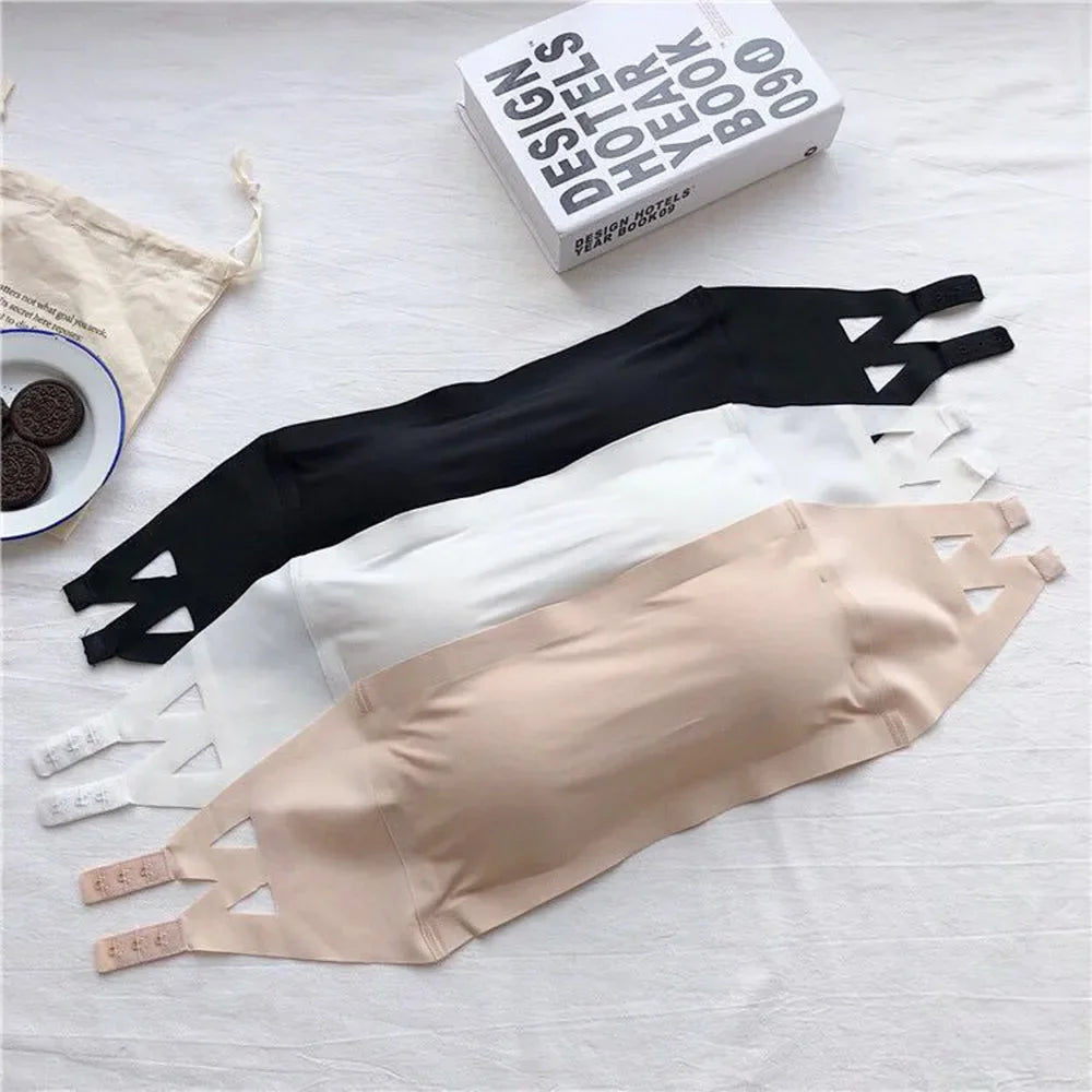 Seamless Tube Tops Women Strapless Padded Bra