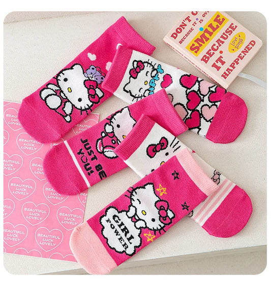 Hello Kitty Kids Socks (5 pairs)