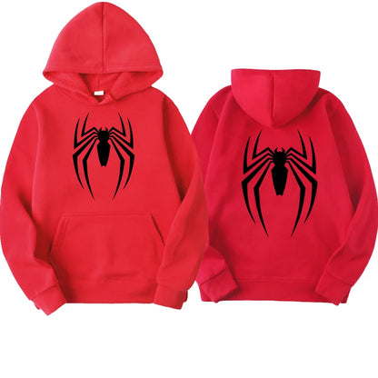 Hoodie Street Fashion Spider Print Sweatshirt