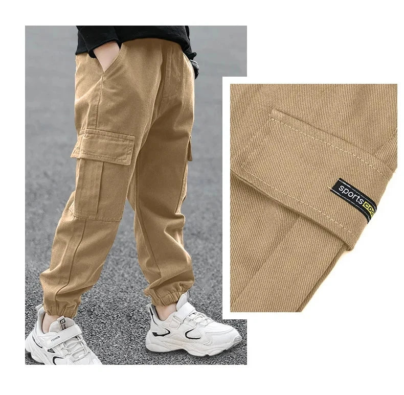 Spring Autumn Boys Pants Casual Long Style Trousers