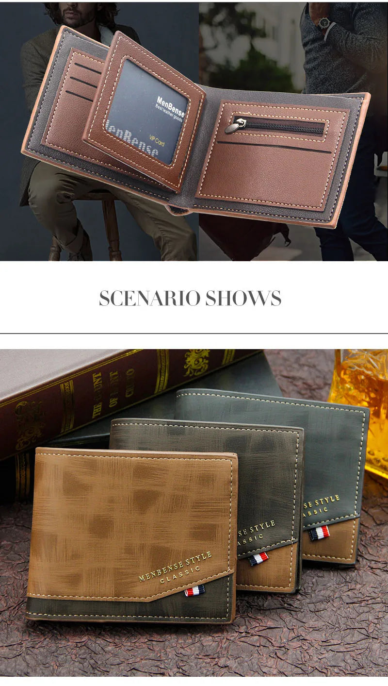 Short Men Wallets Slim Classic