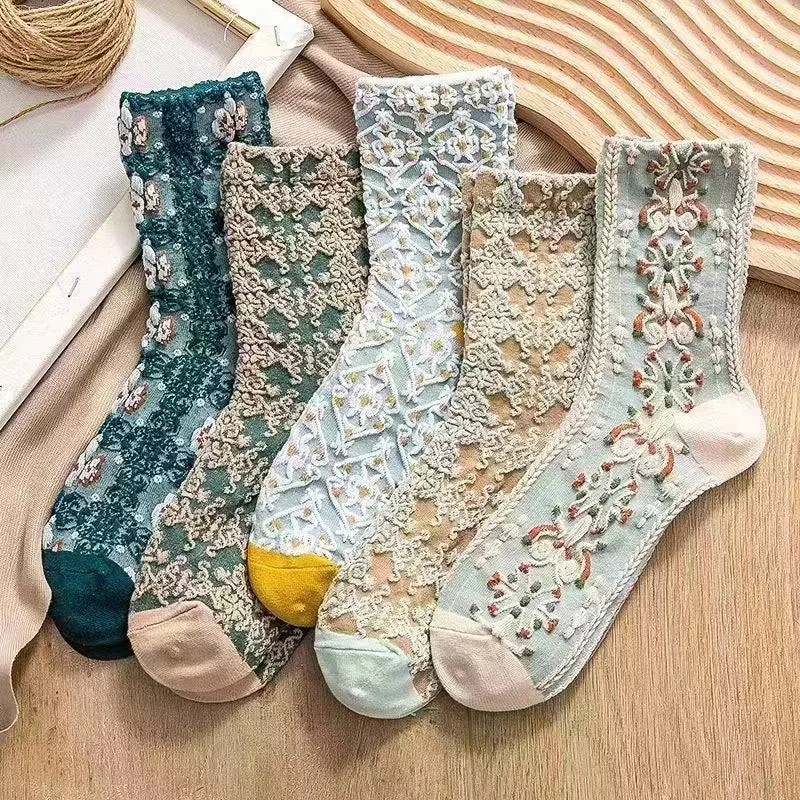 WOMEN'S Medium Length Socks ( 5 Pairs)