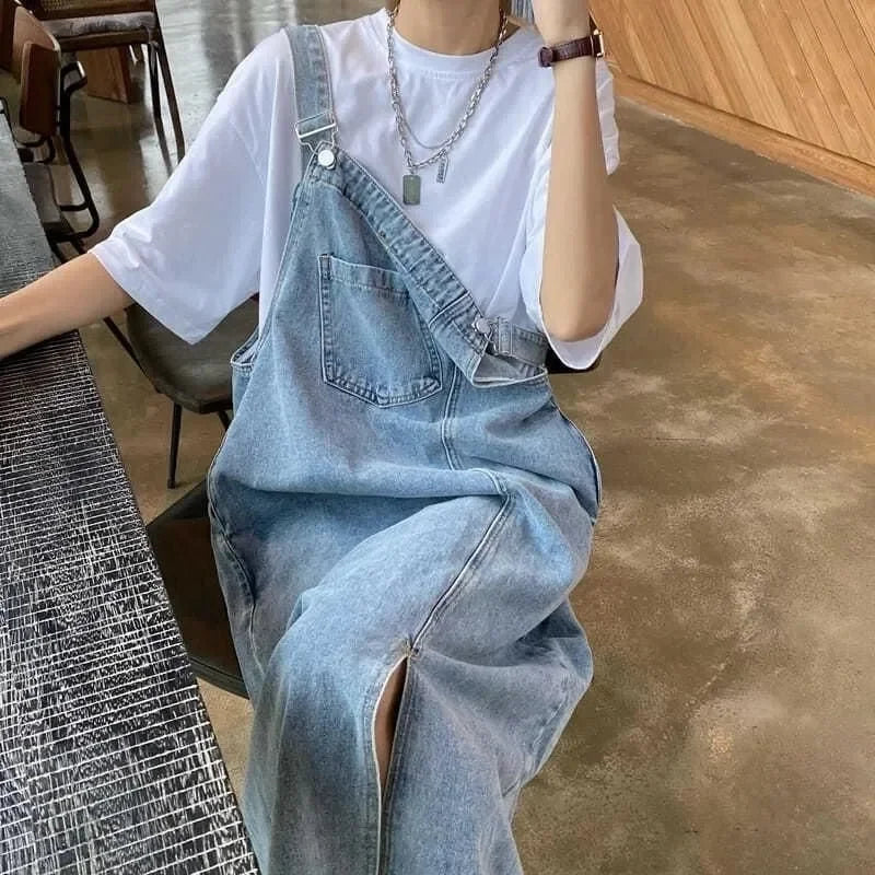 Denim Overall Dress Women Sleeveless Jeans