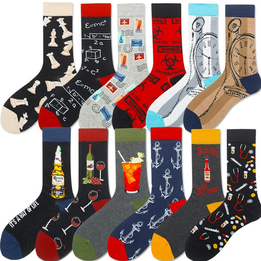 Happy Funny Socks Men Casual