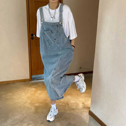 Denim Overall Dress Women Sleeveless Jeans