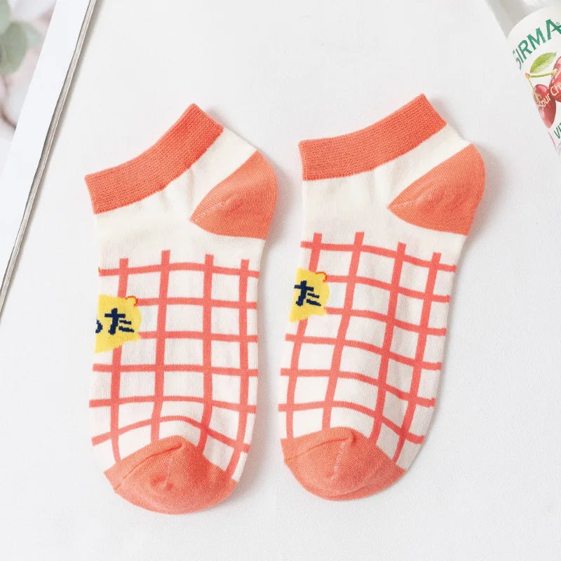 Cartoon Grid  Socks