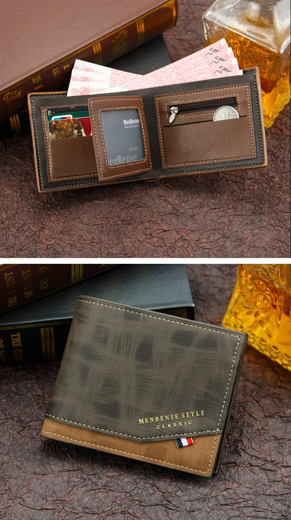 Short Men Wallets Slim Classic