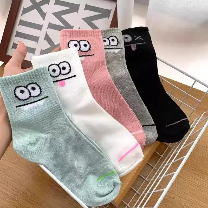 Women's Cute Expression Printed Ankle Socks