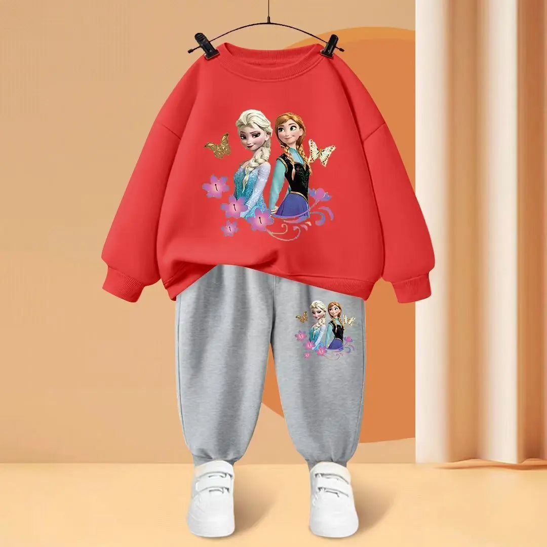 Disney Elsa Princess Print Children's Tracksuit Set