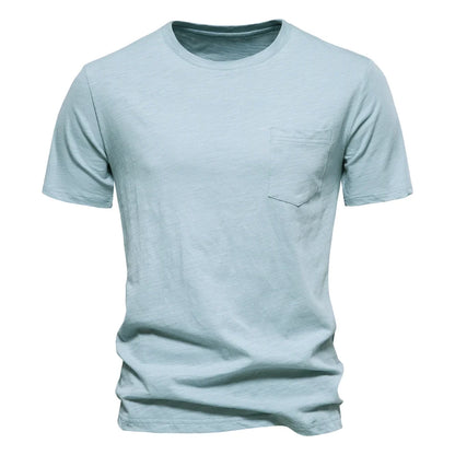 100% Cotton Men T-shirt Casual Soft Fitness