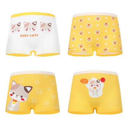 4pcs/Lot Girls  Underwear 100%Cotton Girls Panties