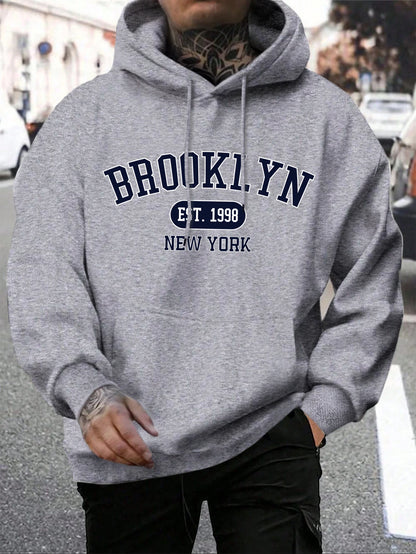 Brooklyn Est 1998 New York Printing Men Hoodies