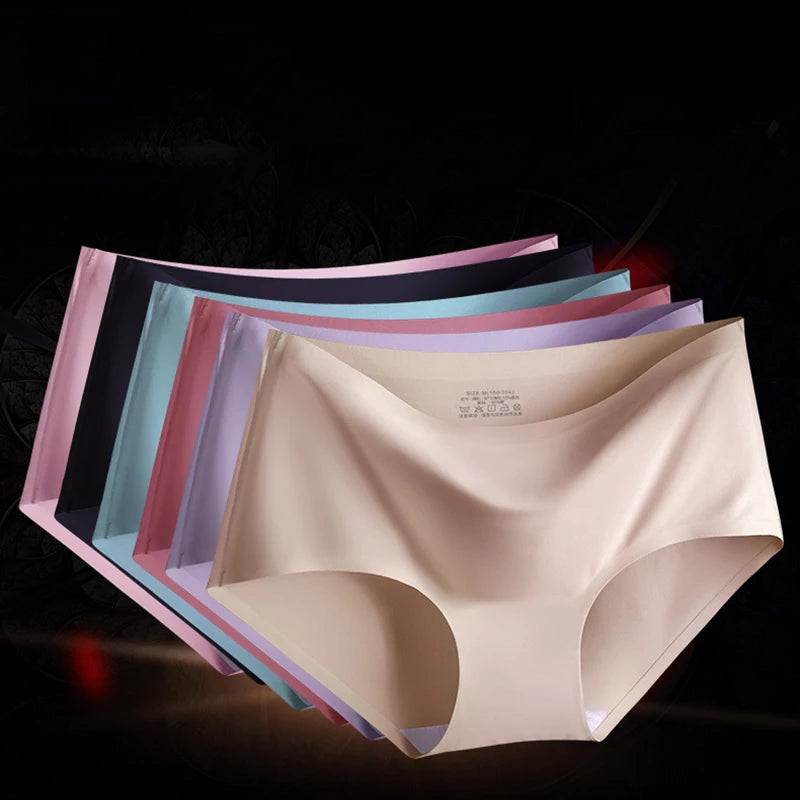 3Pcs/Set Large Size XXL Seamless Women Panties Mid-waist