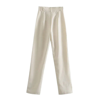 Chic Fashion Office Wear Straight Pants