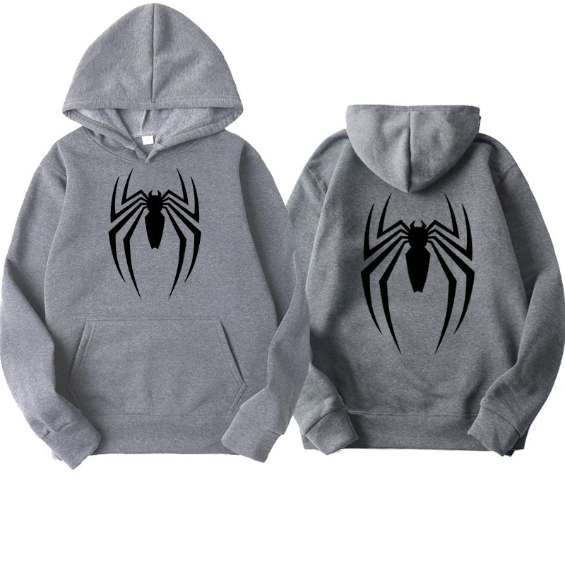 Hoodie Street Fashion Spider Print Sweatshirt