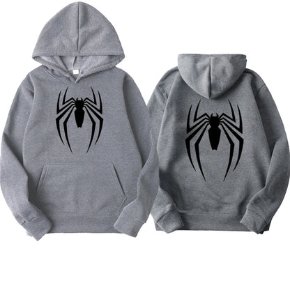 Hoodie Street Fashion Spider Print Sweatshirt