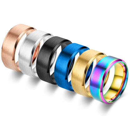 6 Colors Classic 8mm Tungsten Ring