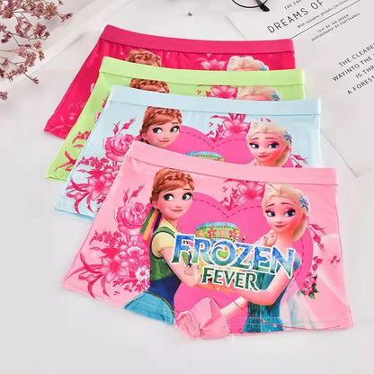 4Pcs/bag Disney Children's Panties ELsa Cartoon Frozen