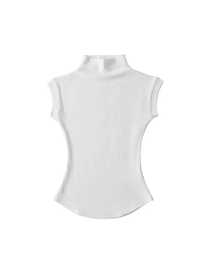 Summer Sexy Turtleneck Sleeveless T-Shirts