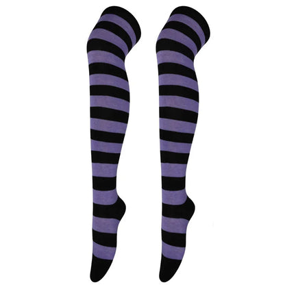 Color Striped Stockings Japanese Over Knee