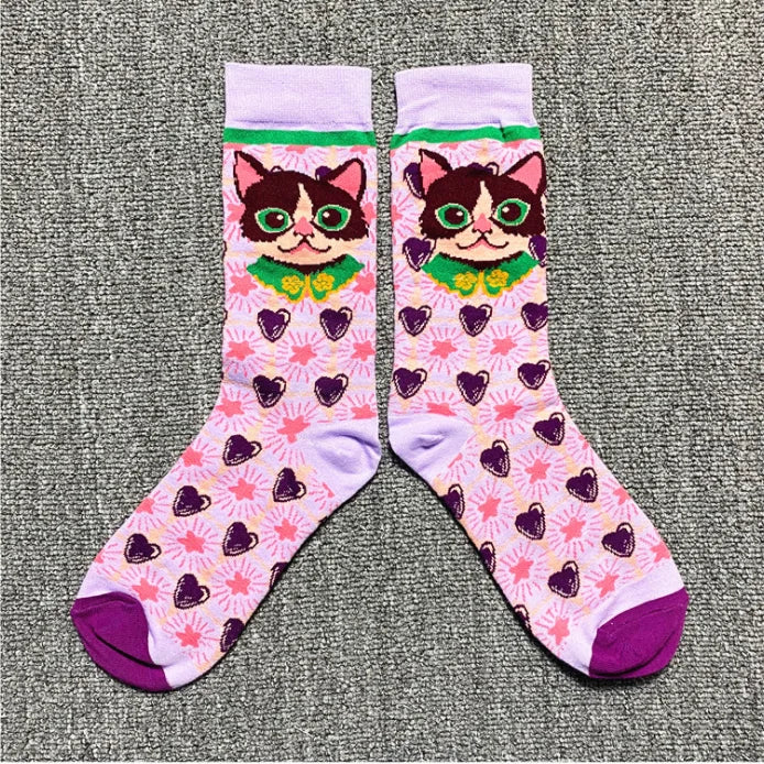 Colorful Print Socks Women