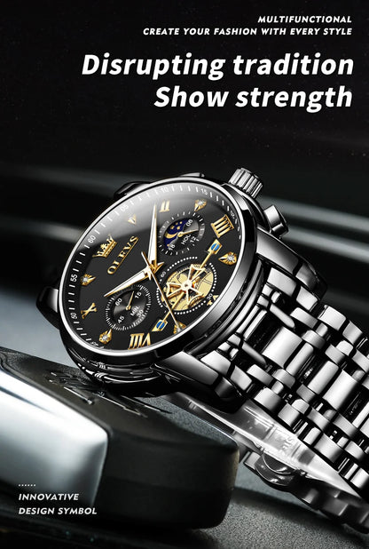 Men's Watches Classic Multifunctional Flywheel