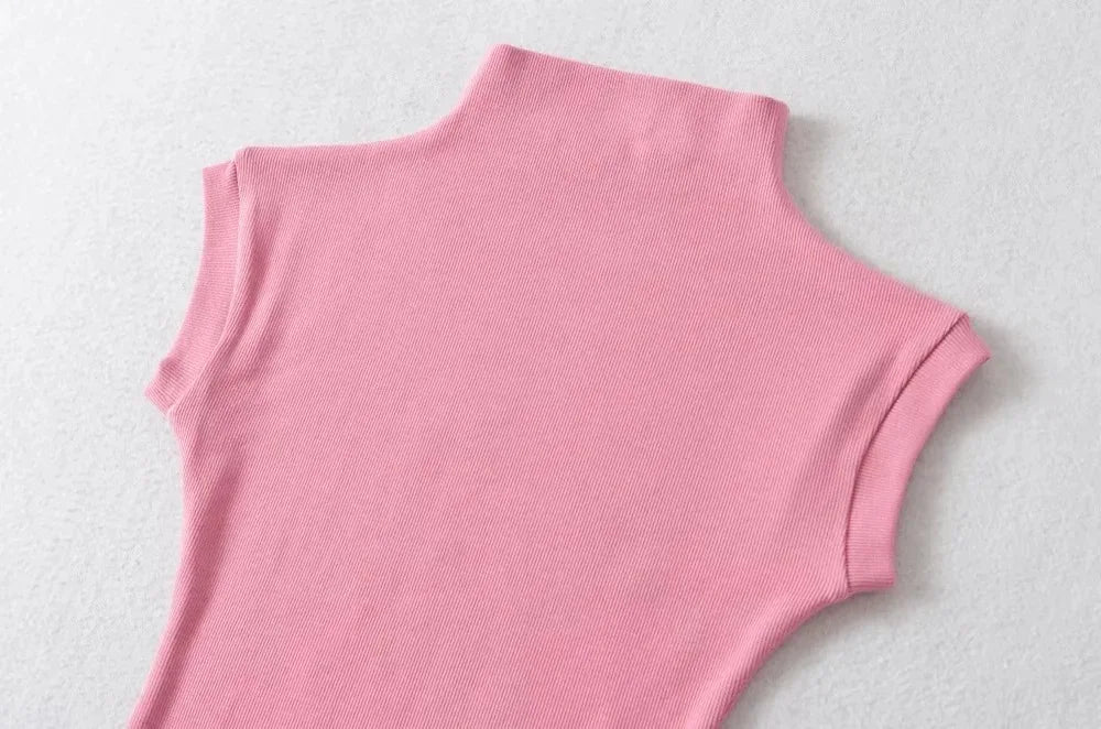 Summer Sexy Turtleneck Sleeveless T-Shirts